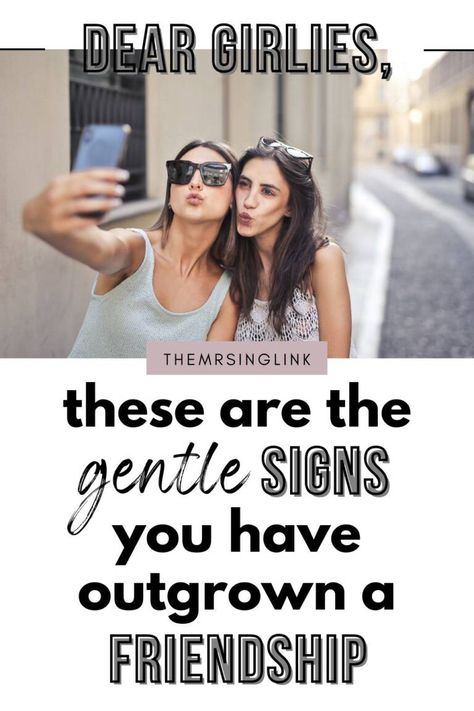 10 Gentle signs you've outgrown a friendship | Why gentle? Well, because not all friendships end out of strife or neglect. In fact, I would argue that most friendships outgrow themselves prior to ending in strife or neglect. That being said, sometimes these gentle signs go into the glossed over pile. Outgrown Friendship, Growing Out Of Friendships, Friendships Ending, Ending Friendship Quotes, Ending Friendships, Friendships End, End Of A Friendship, Relationship Advice Books, Friendship Tips