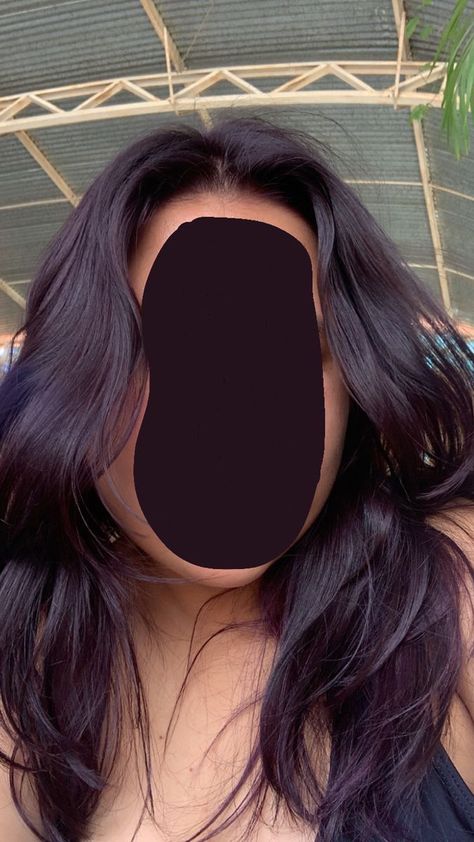 2vv Midnight Violet Black Hair, Dark Brunette With Purple Highlights, Berry Brown Hair Color Purple, Hair Dye Ideas For Round Faces, Dark Brown Hair With Hint Of Burgundy, Dark Plum Black Hair, Dark Hair Color Trends 2023, Purple Hair Over Brown, Violet Dark Hair