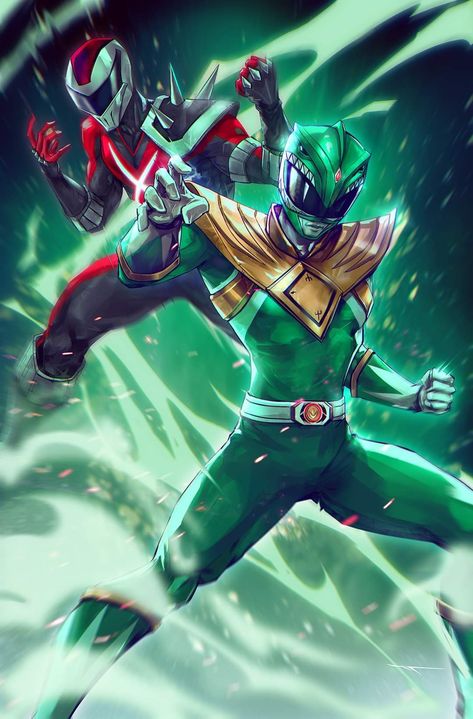 Tommy Oliver Power Rangers, Nicktoons Unite, Power Rangers Poster, Iron Man Fan Art, Green Power Ranger, Power Rangers Comic, Power Rangers Super Megaforce, Power Rangers Toys, Power Rangers Costume