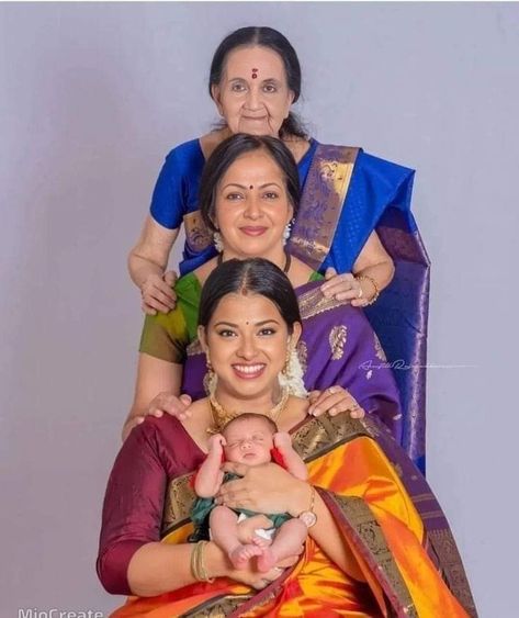 Naming Ceremony Photo Shoot, Namkaran Photography, Four Generations Photo Ideas, Namakaranam Photos, Naming Ceremony Poses, Cradle Ceremony Stills, Family Photoshoot Indian, Naming Ceremony Indian, Naming Ceremony Photoshoot Ideas