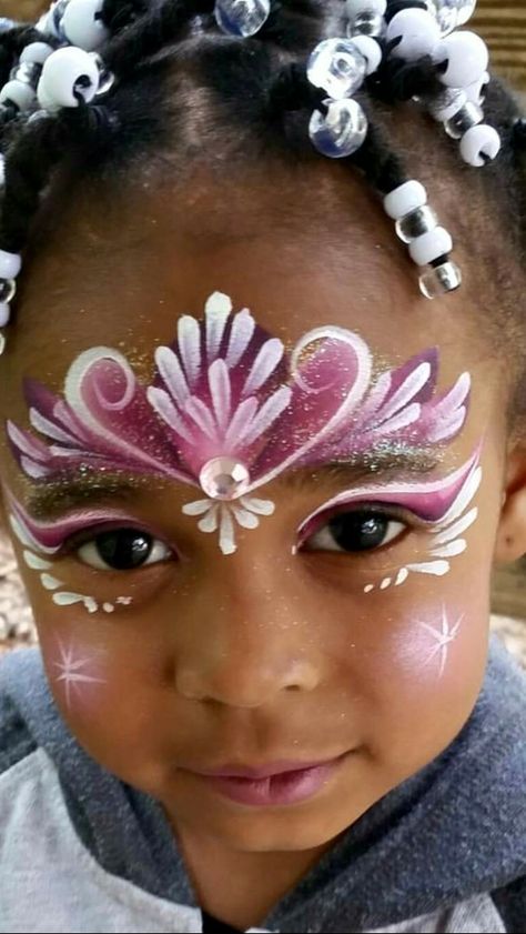 Fairy Makeup Kids Easy, Face Paint Princess, Face Paint Tutorial, Face Painting Images, Princess Face Painting, Fairy Face Paint, Festival Face Paint, Girl Face Painting, Face Painting Tutorials