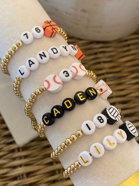 Basketball Beaded Bracelet, Bead Brackets, Basketball Bracelet, Alpha Bracelets, Keep Bracelet, Team Bracelets, Clay Bracelets, Sports Bracelet, Clay Bracelet