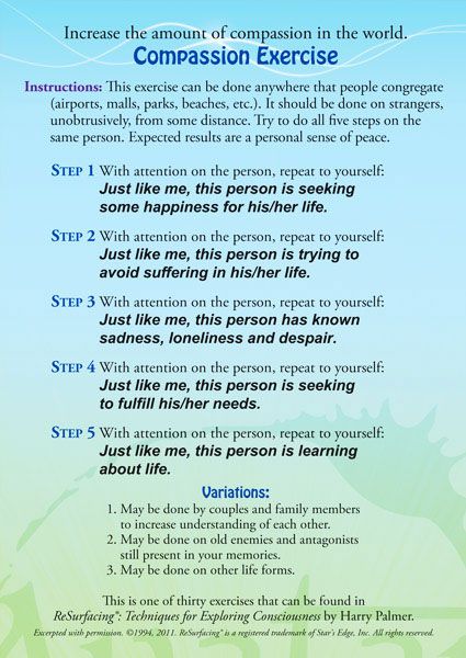 Sharing compassion and peace today. Try this exercise if you are feeling animosity towards anyone- the results can be very powerful. Self Compassion Exercises, Mental Health Counseling, Counseling Activities, Therapy Counseling, Counseling Resources, Family Therapy, Group Therapy, Therapy Tools, Behavioral Health