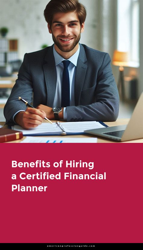 A Certified Financial Planner (CFP) is a professional who offers financial advice and planning.



They are accredited by the Certified Financial Planner Board of Standards.



This certification ensures that they meet high standards of ethics and expertise.



CFPs help clients manage their finances, plan for retirement, and achieve financial goals.



They undergo rigorous training and examinations to earn this credential.



The benefits of hiring a CFP are numerous and impactful.



Firstly, they offer comprehensive financial planning.



They assess all aspects of your financial situation, from investments to taxes.



This holistic approach ensures that every part of your financial life is considered.



Secondly, CFPs provide personalized advice.



They tailor . . . Planner Board, Certified Financial Planner, Retirement Accounts, Financial Information, Financial Planner, Human Services, Savings Account, Financial Markets, Financial Advice