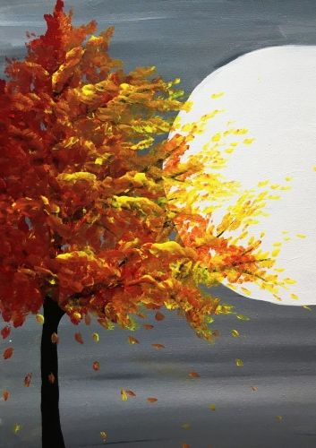 Learn to Paint Fall Tree in Moonlight tonight at Paint Nite! Our artists know exactly how to teach painters of all levels - give it a try! Painting History, Fall Tree Painting, Tree Of Life Painting, Easy Landscape Paintings, Fall Canvas Painting, Christmas Paintings On Canvas, Fall Canvas, Simple Canvas Paintings, Soyut Sanat Tabloları