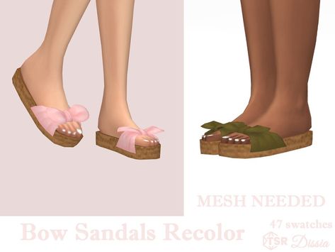 The Sims Resource - Bow Sandals Recolor - MESH NEEDED Sims Shoes, Cc Sims4, Cc Shoes, Pelo Sims, Sims 4 Cc Shoes, Sims 4 Children, Sims 4 Cc Folder, Sims 4 Teen, Sims 4 Toddler