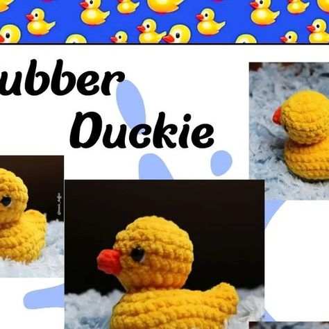 Crochet Rubber Duck Free Pattern, Tiny Duck Crochet Pattern Free, Chunky Duck Crochet Pattern, Rubber Duckie Crochet Pattern, Crochet Rubber Duck Pattern Free Amigurumi, Crochet Rubber Duck, Baby Duck, Baby Ducks, Creative Corner