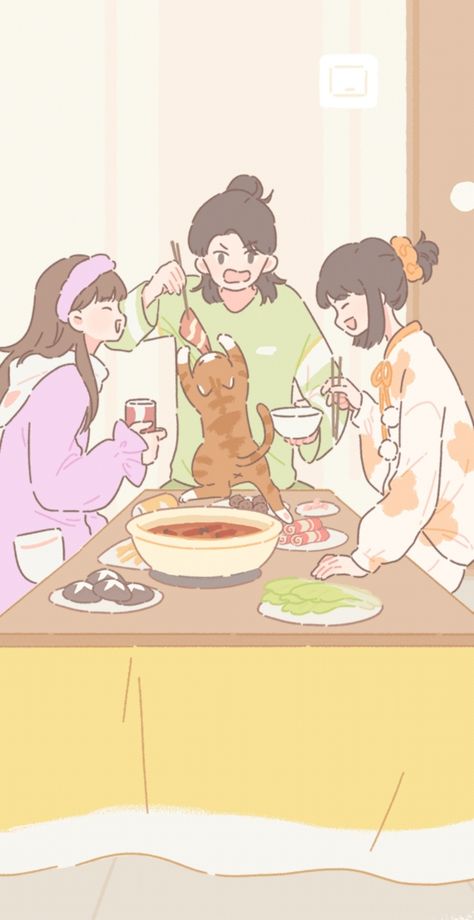 Purfect Tale, Purrfect Tale, Arte Do Kawaii, Friend Cartoon, Arte Sketchbook, Dreamy Art, Kawaii Wallpaper, Girls Cartoon Art, Kawaii Drawings