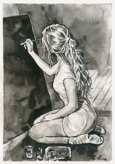 Tashe - Paintings for Sale | Artfinder Practice Sketches, Nude Artwork, Karakter Disney, Art Sketches Pencil, Meaningful Drawings, Female Art Painting, Poster Drawing, Soyut Sanat Tabloları, Leg Tattoo