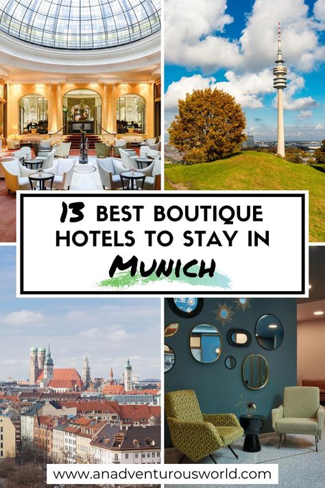 Looking for the coolest hotels in Munich, Germany? Then check out these amazing places for your your next Bavarian adventure! #munich #munichhotels #hotelsinmunich #coolhotelsinmunich #coolesthotelsinmunich #bouqituehotelsinmunich #luxuryhotelsinmunich #wheretostayinmunich #munichaccomodation Coolest Hotels, Munich Hotels, Best Boutique Hotels, Munich Germany, Beautiful Hotels, Boutique Hotels, Boat Trips, Amazing Adventures, Amazing Places