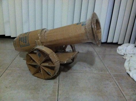 Cannon made of cardboard for a pirate themed trunk-or-treat :) getting painted tomorrow!!! Outside Pirate Decorations, Diy Pirate Decorations Homemade, Pirates Decorations Diy, Pirate Ship Decorations, Pirates Decorations, Pirate Theme Vbs, Pirate Treasure Chest Trunk Or Treat, Pirate Ship Trunk Or Treat, Cardboard Pirate Decorations