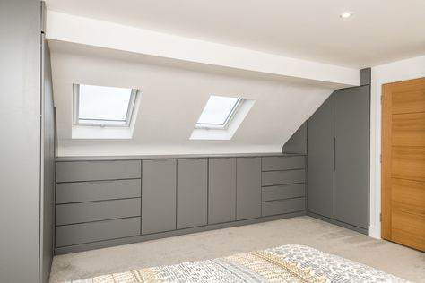 Loft Bedroom Furniture, Loft Conversion Wardrobes, Loft Bedroom Decor, Loft Conversion Plans, Loft Conversion Bedroom, Dormer Loft Conversion, Loft Conversion Ideas, Attic Bedroom Storage, Space Walk