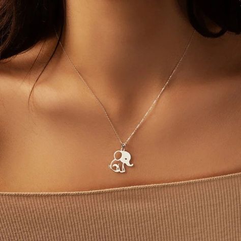 Sterling Silver 18K Gold Plated Elephant Necklace | Animal Jewelry | Summer Necklace | Funny Jewelry| Diamond-Cut Chain #necklace #jewellery #handmade #earrings #fashion #gift Funny Jewelry, Elephant Necklace, Jewelry Summer, Summer Necklace, Jewellery Handmade, Jewelry Diamond, Animal Jewelry, Diamond Cut, Handmade Earrings