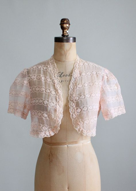 Lace Shrug, Sheer Jacket, Custom Dress, Bolero Jacket, Floral Stripe, Cropped Jacket, Peach Pink, Custom Dresses, Strawberry Shortcake