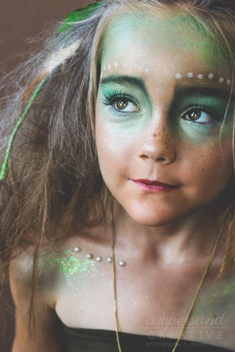 Tinkerbell Photoshoot, Sprite Photography, Woodland Fairy Makeup, Woodland Fairy Costume, Frozen Makeup, Fairy Face Paint, Pixie Costume, Faerie Costume, Pixie Makeup