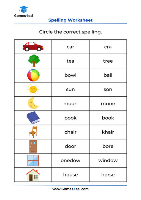 Download these spelling worksheets and more grade 1 worksheets and use them in class today! As always, these are free to use in your lessons. English Grade 2 Free Printable, Phonics 2nd Grade Worksheets, Grade1 Worksheets English, 1st Worksheets, Phonics Grade 1, Grade 1 Grammar Worksheets, English Worksheet Class 2, 1st Class English Worksheet, Class One English Worksheets