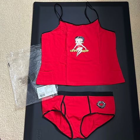 New2004 Betty Boop “Cami & Panty Set” Never Worn. Still Has A Original Plastic Bag. Size Large. See Photos For Actual Measurements. Stretchable. Pantries Have Little Front Pocket-Like. Hahaha So Cute! Price Is Firm Item Only (Unless I Mention Abt Packaging Or Tag) But Wrapping Safely Enlarge/See Pics To Check Size & Condition All Sales Are Final. Please See All Pics Lf Any Questions, Please Kindly Ask Checkout My Other Listings & Reviews! Purchase With Confidence Thank You Not A Posh Member? Ent Cute Lounge Outfits, Lounge Outfits, Hello Kitty Shoes, Coraline, Dark Fashion, Baddie Outfits, Lookbook Outfits, Betty Boop, Plastic Bag