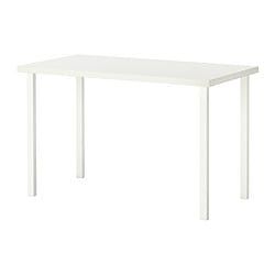 IKEA GODVIN/LINNMON table Pre-drilled holes for legs, for easy assembly. Linnmon Desk, Ikea Linnmon, Ikea New, Table Ikea, Ikea Table, Ikea Desk, Simple Desk, Trendy Home, White Table