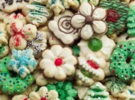 Classic Spritz Cookies (Wilton) #spritz #cookie press #justapinchrecipes Classic Spritz Cookies, Cookie Press Recipes, Spritz Cookie Recipe, Spritz Cookies, Cookie Press, Xmas Cookies, Beltane, Tea Cakes, Noel Christmas