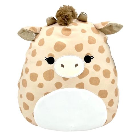 Sel | Squishmallows Wiki | Fandom Giraffe Squishmallow, Brown Squishmallow, Hershey Kiss Valentine, Pink Squirrel, Giraffe Colors, Rainbow Plush, The Giraffe, Brown Spots, Snoopy And Woodstock