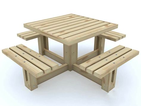 Picnic Table Ideas, Build A Picnic Table, Pillows Colorful, Diy Picnic, Diy Picnic Table, Picnic Table Plans, Wooden Picnic Tables, Blue Interior Design, Pillows Decorative Diy