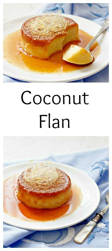 Coconut Flan - rich, creamy flan that tastes like coconut and caramel. Perfection! Creamy Flan, Coconut Flan, Flan Cake, Comfort Desserts, Flan Recipe, Coconut Custard, Filipino Desserts, Milk Cream, Coconut Recipes