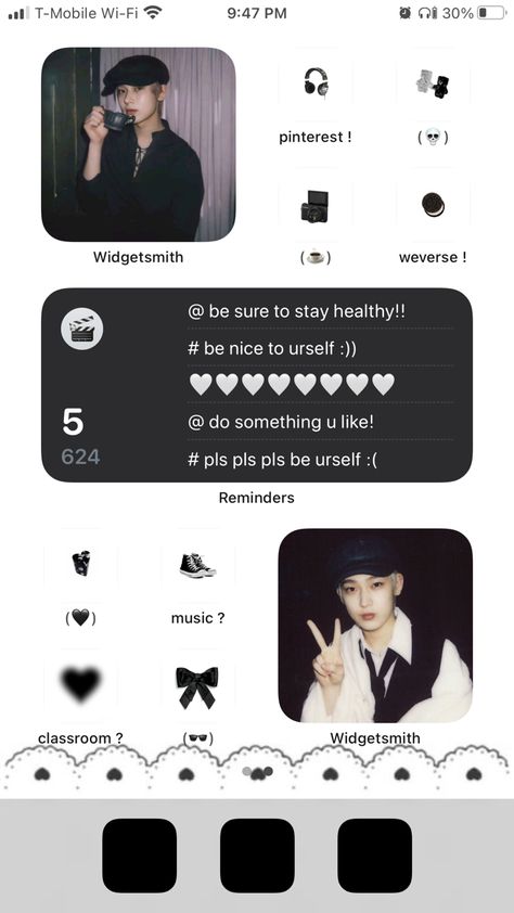 Kpop Ios Layout, Enhypen Homescreen, Iphone Manifestation, Kpop Homescreen, Iphone Ideas, Phone Layouts, Ios Layout, Phone Decoration, Ios Ideas