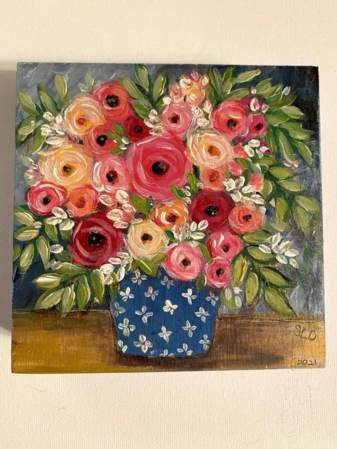 Roses Decor, Painting Roses, Roses Painting, Small Roses, Painting Flowers Tutorial, Roses Art, Art Whimsical, Acrylic Painting Lessons, Flower Painting Canvas