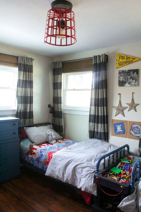 Vintage Modern Boys Room, Cute Boys Room, Neutral Boys Room, Boys Bedroom, Boys… Modern Boys Room, Vintage Boys Room, Modern Boys Rooms, Boys Shared Bedroom, Teenager Bedroom Boy, Jenny Lind, Small Bedrooms, Toddler Boys Room, Boys Rooms