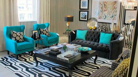 Teal Living Room Decor, Teal Rooms, Turquoise Living Room Decor, Living Room Turquoise, Teal Living Rooms, Black Living Room Decor, White Living Room Decor, Gold Living Room, Yellow Living Room