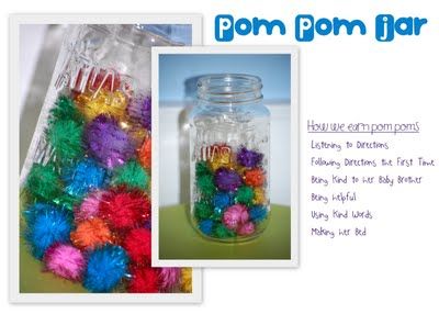 Our Pom Pom Jar....What behavior reward systems work at your house? ~ Simply Sprout Reward Jar Ideas, Pom Pom Jar, Reward System For Kids, Reward Jar, Behavior Rewards, Salt Painting, Egg Slicer, Silicone Food Covers, Future School