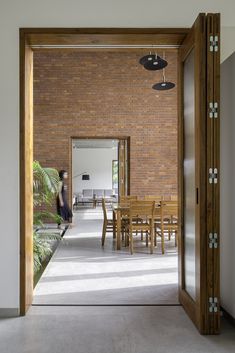 A Residence Coherent in Terms of Space Utilization and Energy Efficiency : The Brick Connection | TRAANSPACE - The Architects Diary Country Brick Homes, Tropical Cabin, Pakistani Architecture, Bata Expose, Brick Homes, Interior Brick, Brick Works, Brick Interior, Brick Art