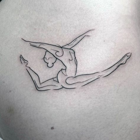 Top 100 Best Gymnastics Tattoos For Women - Gymnast Design Ideas Small Gymnastics Tattoos, Gymnastics Tattoo Small, Gymnastics Tattoo Ideas Small, Gymnast Tattoo Ideas, Gym Tattoos Women, Gymnastics Tattoo Ideas, Dance Related Tattoos, Gymnastics Tattoos, Dancer Tattoo Ideas