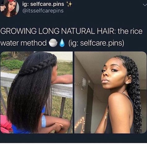 Hair Growth Curly Hair, Hair Growth Mask, Rice Water For Hair Growth, Growing Long Natural Hair, Rice Water For Hair, Natural Hair Problems, Tapered Hair, Haircare Tips, Low Porosity