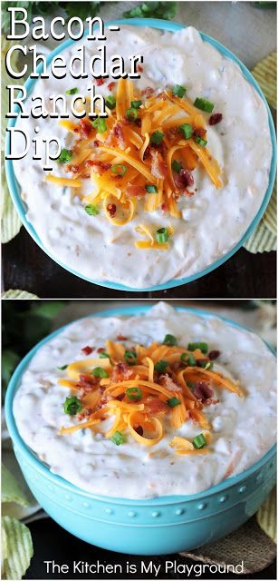 Bacon Dip Recipes, Dip For Potato Chips, Bacon Cheddar Dip, Bacon Ranch Dip, Bacon Chips, Chip Dip Recipes, Cheddar Dip, Ranch Dip Recipe, Sour Cream Dip