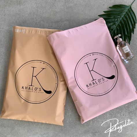 Swimwear Packaging Ideas, Polymailer Packaging Design, Business Journaling, Hair Advertising, Polythene Bags, Scarf Rack, Paper Bag Design, Baby Products Packaging, Boho Logo