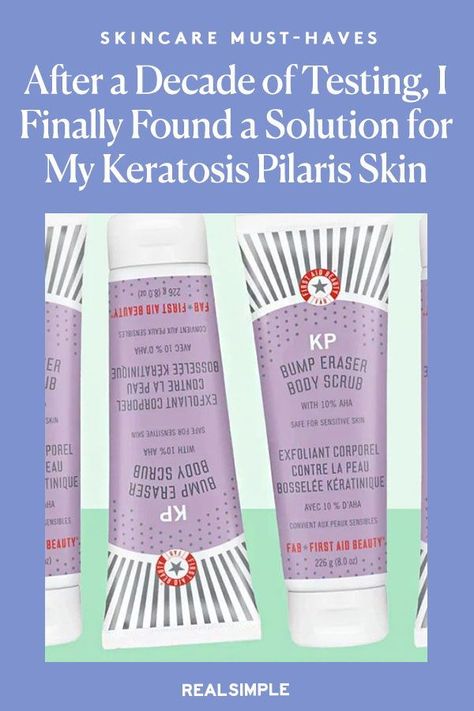 Products For Strawberry Skin, Bumps On Arms, Skin Scrub, Keratosis Pilaris, Pixi Beauty, Unclog Pores, Skin Care Solutions, First Aid Beauty, Body Exfoliator