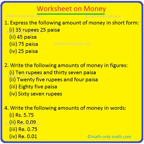 Worksheet on Money Money Math Worksheets Indian, Worksheet On Money Grade 3, Worksheet On Money For Class 1, Indian Money Worksheets 2nd Grade, Money Worksheets For Grade 1, Money Worksheets Grade 3, 3rd Worksheets, Money Worksheets 2nd Grade, Making Change Worksheets