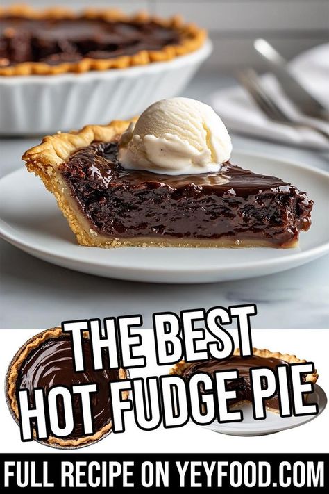 Hawaiian Pineapple Cake, Fudge Pie Recipe, Fudge Brownie Pie, Hot Fudge Pie, Cinnamon Bread Easy, Hacks For Home, Homemade Hot Fudge, Fudge Pie, Chocolate Pie Recipes