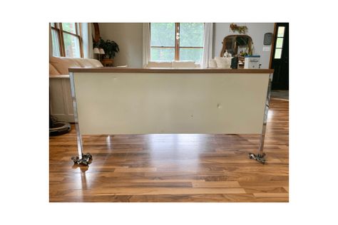 Metal Teacher Desk Makeover, Metal Desk Makeover Diy, Teacher Desk Makeover, Painted Metal Desks, Painting Metal Cabinets, Teacher Desks, Metal Desk Makeover, Mustard Paint, Metal Office Desk