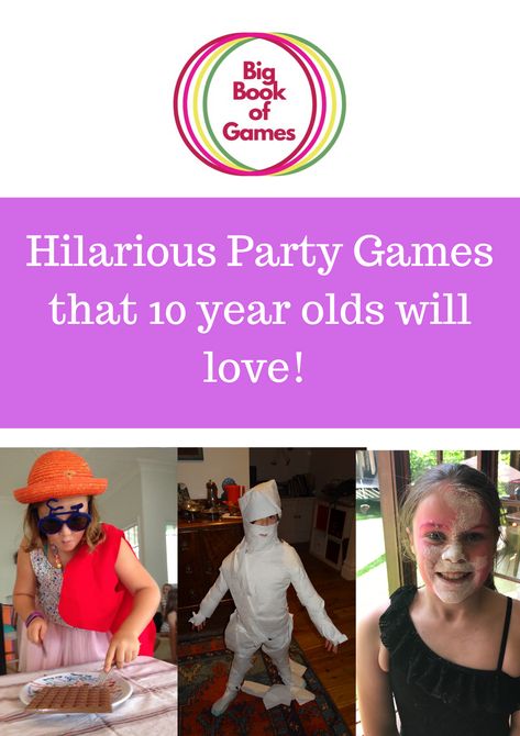 Party games for 10 year olds that will have them all laughing. Birthday Party Games For 10 Year Girl, Hilarious Party Games, Indoor Fun Games, Video Game Trivia, Boy Party Games, Girls Birthday Party Games, Indoor Party Games, Easy Party Games, Indoor Birthday Parties