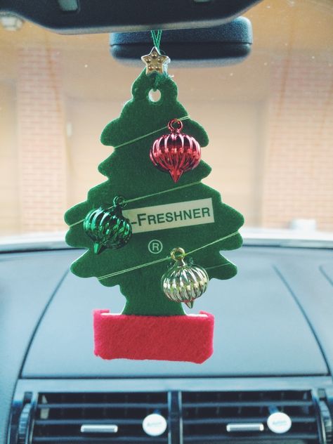 Small Space Christmas Decor, Small Space Christmas, Tree Air Freshener, Decorate Small Spaces, Car Travel Hacks, Christmas Car Decorations, Christmas Cars, Space Christmas, My Only Sunshine