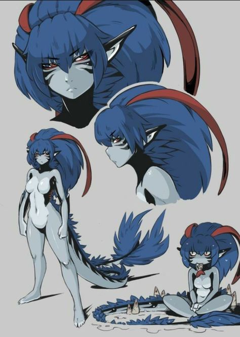 Hushabye Valley, Monsters Art, Monster Girl Encyclopedia, Arte 8 Bits, Anime Monsters, Monster Concept Art, Fantasy Creatures Art, Creature Concept Art, Monster Art