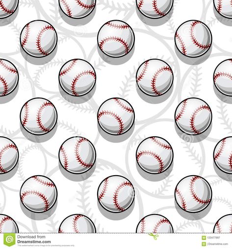 Seamless Pattern With Baseball Softball Ball Graphics. Stock Illustration - Illustration of game, play: 120477997 Abstract Decoration, Baseball Balls, Wrapping Paper Design, Sports Graphics, Craft Stuff, Game Play, Graphics Illustration, Baseball Softball, Softball