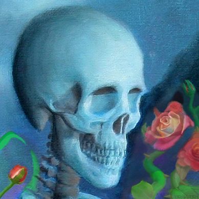 Skull And Roses Painting, Skulls Aesthetic, Minecraft Skull, Skull Paintings, Minecraft Painting, Roses Painting, Skull And Roses, Rennaissance Art, Skull Painting