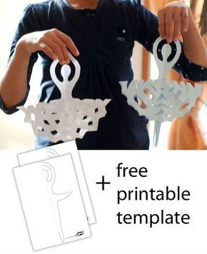 Ballerina Snowflake templates! Paper Cut Outs, Snowflake Template, Paper Cutouts, Snow Flakes Diy, Paper Origami, Ballerina Party, Ballerina Birthday, Paper Snowflakes, Punch Art