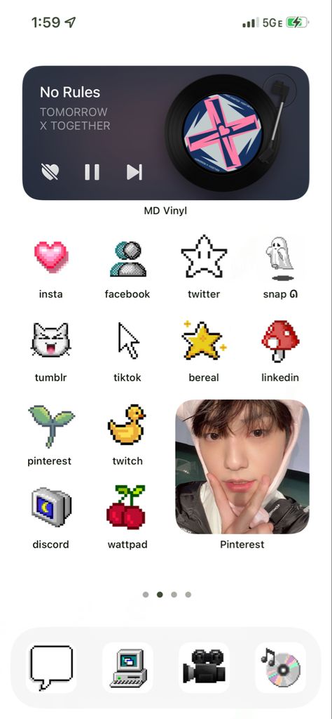 Soobin Homescreen, Txt Phone Theme, Ipod Widget Txt, Txt Homescreen Ideas, Txt Phone Layout, Txt Homescreen Layout, Txt Layout, Txt Homescreen, Txt Fashion