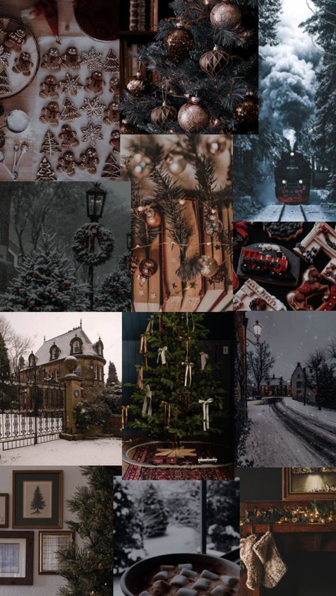 A moody 2024 Christmas vibe Moody Christmas Aesthetic, Victorian Christmas Aesthetic, Winter Solstice Party, Moody Christmas, Solstice Party, Dark Victorian, Christmas Vibe, Dark Christmas, Cottage Christmas