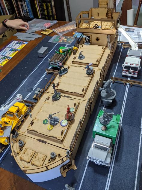 Marvel Crisis Protocol Terrain, Warhammer Table, Minature Things, Zombie Apocalypse Game, Marvel Crisis Protocol, Terrain Building, Crisis Protocol, Scenery Ideas, Game Style