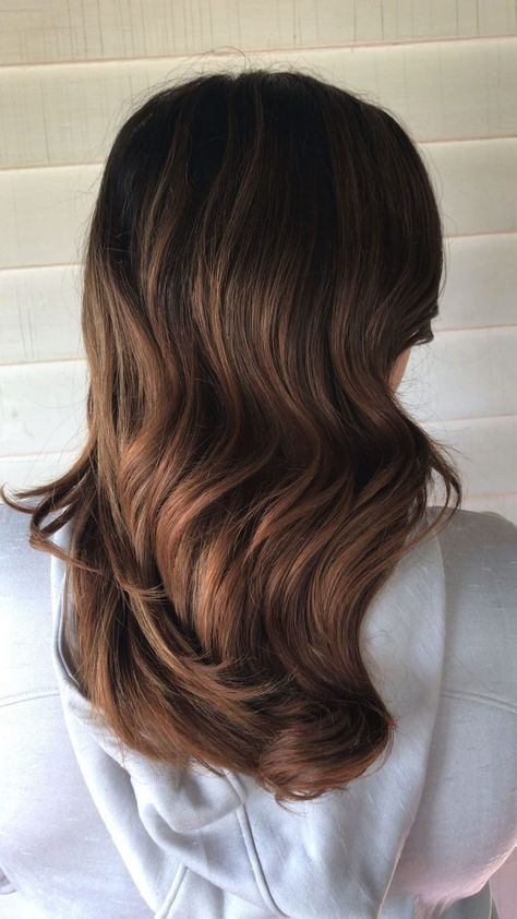 Bronde Balayage Beige, Long Layers Balayage, Warm Chocolate Balayage, Cold Brew Hair Color, Tiger Eye Balayage, Cold Brew Hair, Layers Balayage, Balayage On Long Hair, Tiger Eye Hair Color